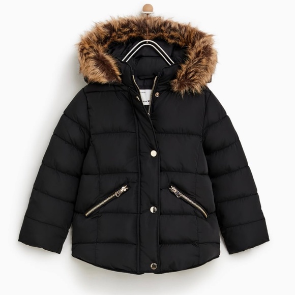 zara girls puffer